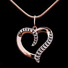 Золотая подвеска "Сердце" п01312 от ювелирного магазина Оникс - 1