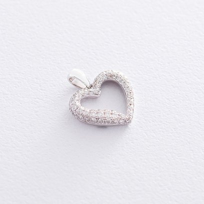 Золотой кулон "Сердце" с бриллиантами п171ri