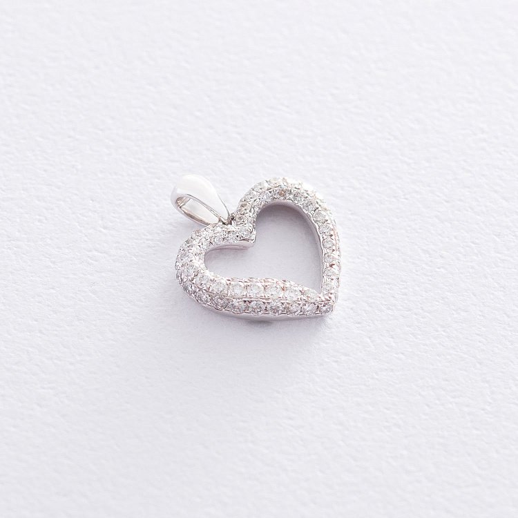 Золотой кулон "Сердце" с бриллиантами п171ri от ювелирного магазина Оникс