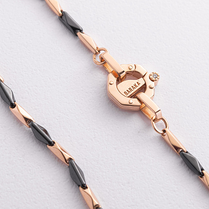 Чоловічий золотий браслет (кераміка) 1729 №2