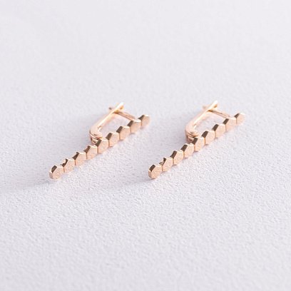 Золотые серьги "Грани" с07288