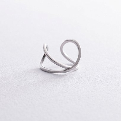 Серебряная серьга - каффа 123203 №2