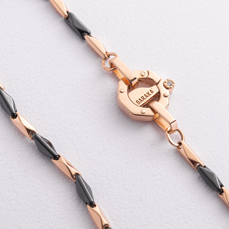 Чоловічий золотий браслет (кераміка) 1729 від ювелірного магазину Онікс - 1