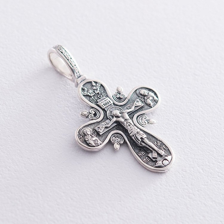 Серебряный крест "Распятие Христово" (чернение) 132999 от ювелирного магазина Оникс