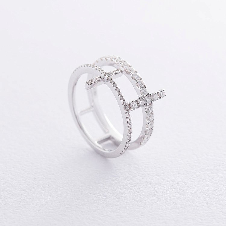 Золотое кольцо с бриллиантами кб0183ch от ювелирного магазина Оникс - 2