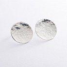 Великі срібні сережки-пусети "Сонячні зайчики" 122642 от ювелирного магазина Оникс - 7