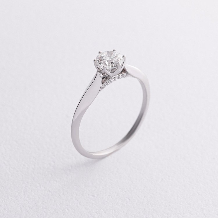 Заручальна золота каблучка з діамантами 243111121 від ювелірного магазину Онікс