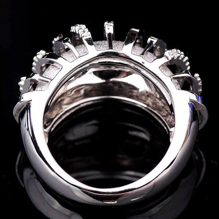 Срібний перстень з камінням 11767 від ювелірного магазину Онікс - 2