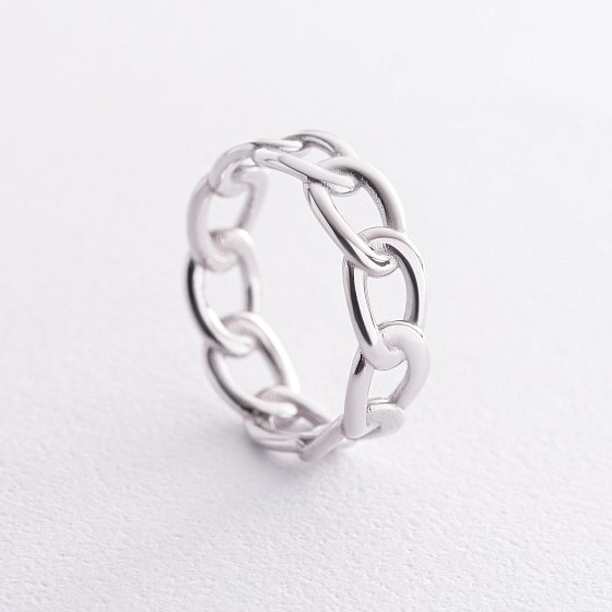 Кольцо "Цепочка" в серебре OR133810 №3