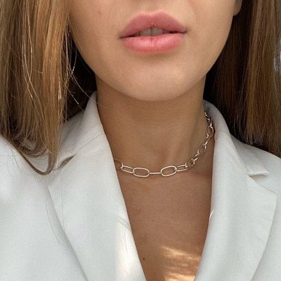 Серебряное колье "Свобода" 181037 №28