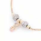Золотий браслет "Метелик, сердечко і нескінченність" б02981 от ювелирного магазина Оникс - 1