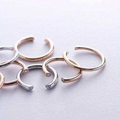 Каблучка "Джолін" в жовтому золоті (фіаніти) к07480 №2