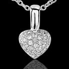 Золота підвіска "Серце" з діамантами (0.20кр) dgmp00522 от ювелирного магазина Оникс