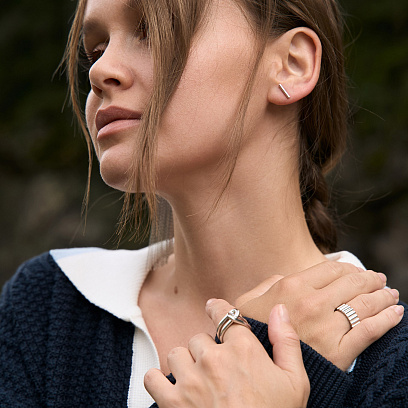 Золоті сережки-пусети "Мінімум" с06684 №10