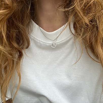 Серебряное колье "Волна" 908-01326 №8