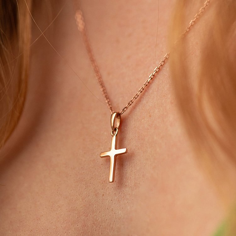 Золотий маленький хрестик п02971 від ювелірного магазину Онікс - 3