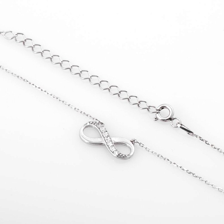 Серебряное колье "Бесконечность" 18578 от ювелирного магазина Оникс - 2