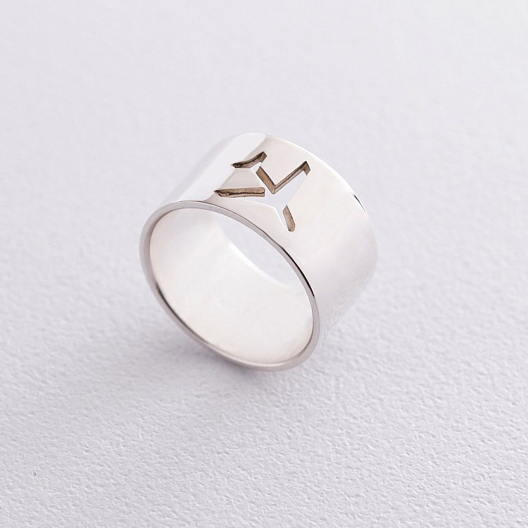 Срібний перстень "Літак" 112228 від ювелірного магазину Онікс - 14