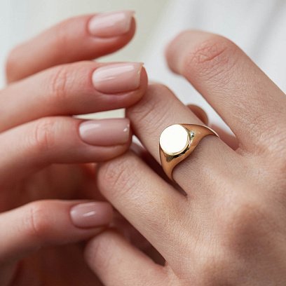 Печатка в желтом золоте (возможна гравировка) к07198 №15