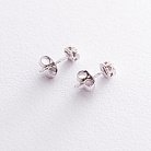 Золоті сережки - пусети "Квіточки" з діамантами сб0111gl от ювелирного магазина Оникс - 2