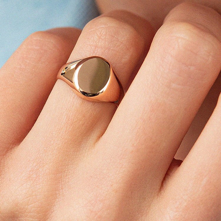 Печатка в червоному золоті (можливе гравіювання) к07197 від ювелірного магазину Онікс - 4