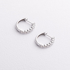 Золотые серьги - кольца с бриллиантами сб0609mi от ювелирного магазина Оникс - 1