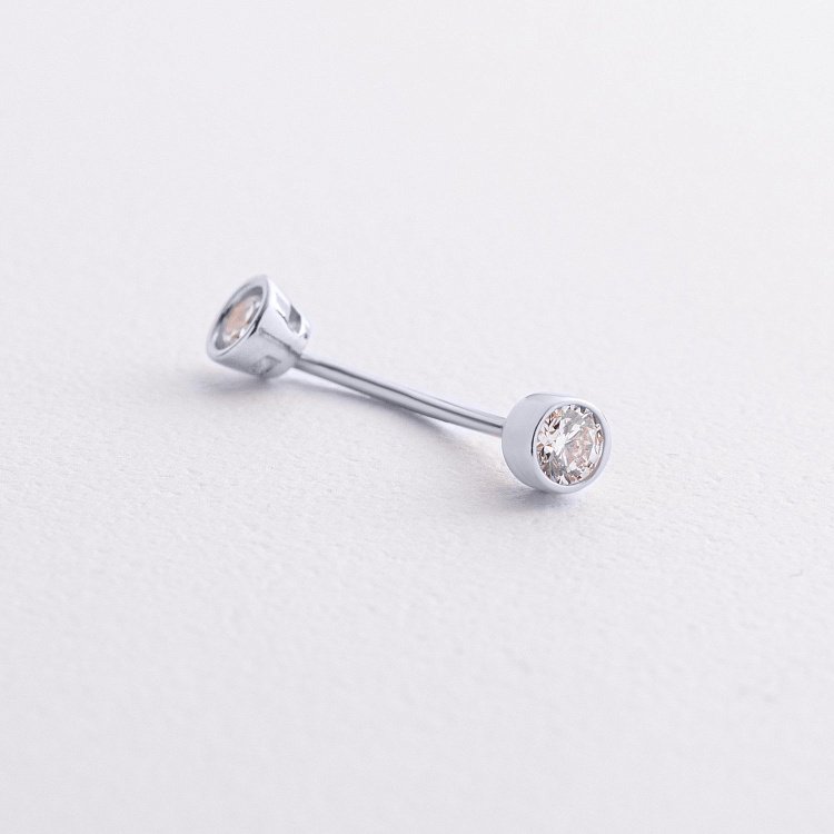 Золотий пірсинг у пупок (фіаніти) пир00280 Золотий пірсинг у пупок (фіаніти) пир00280 від ювелірного магазину Онікс