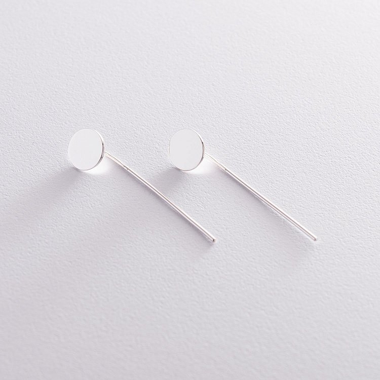 Серебряные серьги "Монетки" 122994 от ювелирного магазина Оникс - 3