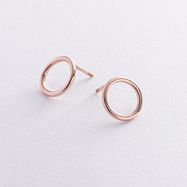 Золотые серьги "Круговорот" (1.25 см) с06682