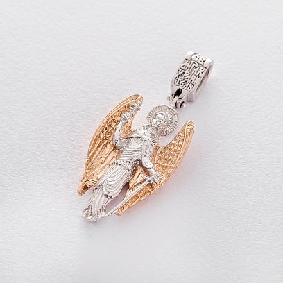 Религиозная подвеска в белом и красном золоте п03294