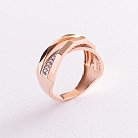 Золотое кольцо с фианитами к05468 от ювелирного магазина Оникс - 3