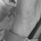 Браслет "Love" в белом золоте на ногу б05229 от ювелирного магазина Оникс - 4