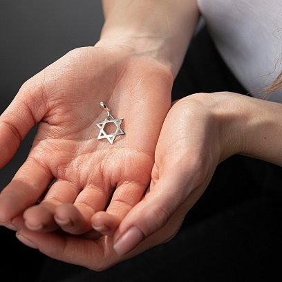 Срібна підвіска "Зірка Давида" 132981 №4