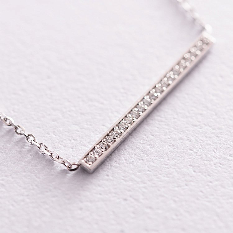 Золотое колье "Симона" с бриллиантами 104-10024 от ювелирного магазина Оникс - 2