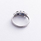 Серебряное кольцо с сапфирами и фианитами GS-01-063-3110 от ювелирного магазина Оникс - 4