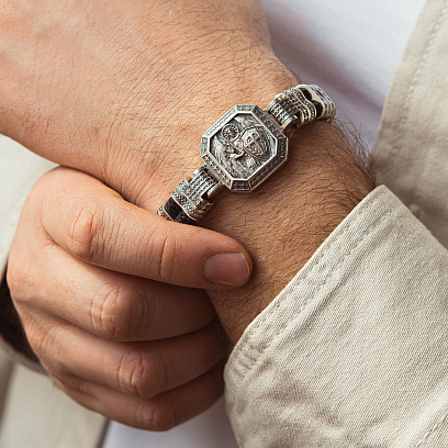 Серебряный браслет "Архангел Михаил" 1911 №2