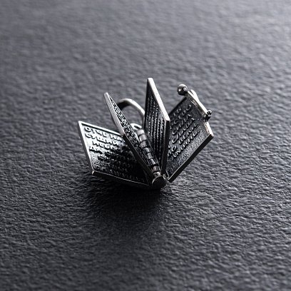 Срібна підвіска "Книга з молитвою Отче Наш" (чорніння) 132732 №5