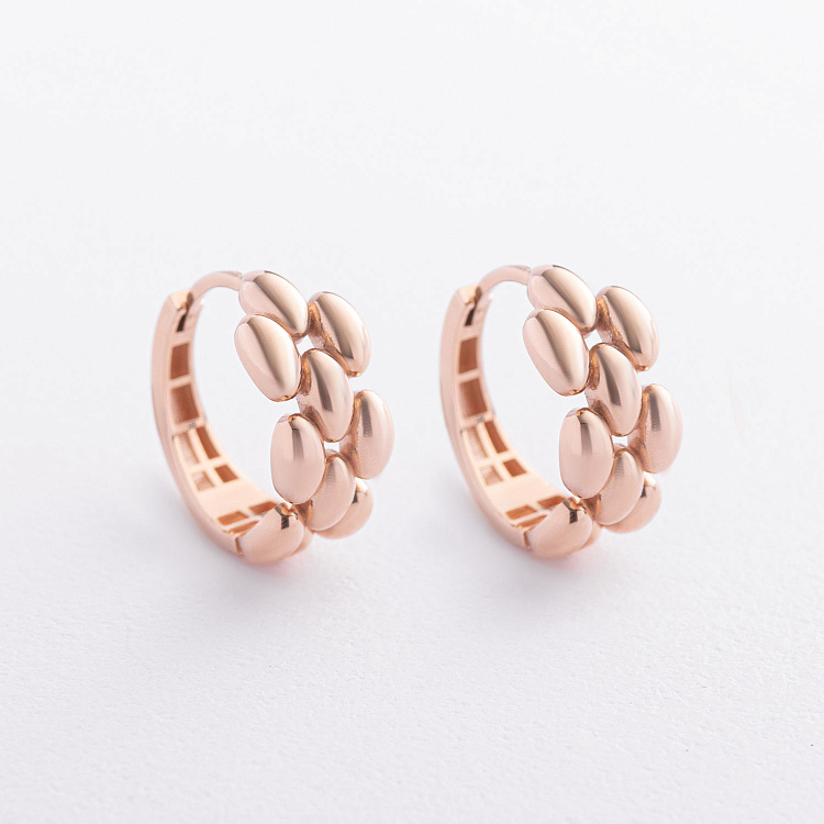 Сережки "Charlie" у червоному золоті с09480 від ювелірного магазину Онікс