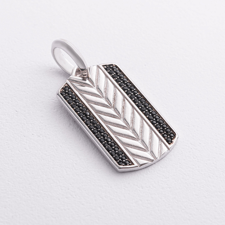 Срібний жетон з чорними фіанітами 1876 від ювелірного магазину Онікс - 2