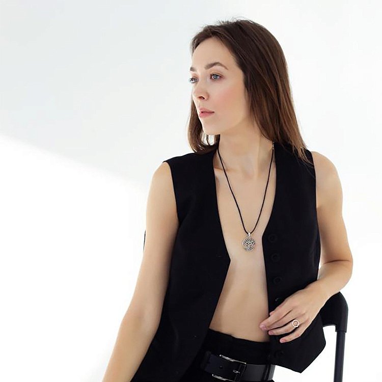 Срібний кулон "Древо життя" (різнокольорові фіаніти) 7284 від ювелірного магазину Онікс - 5