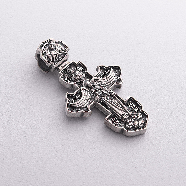 Серебряный крест "Распятие Иисуса Христа. Ангел Хранитель" 1938 от ювелирного магазина Оникс - 4