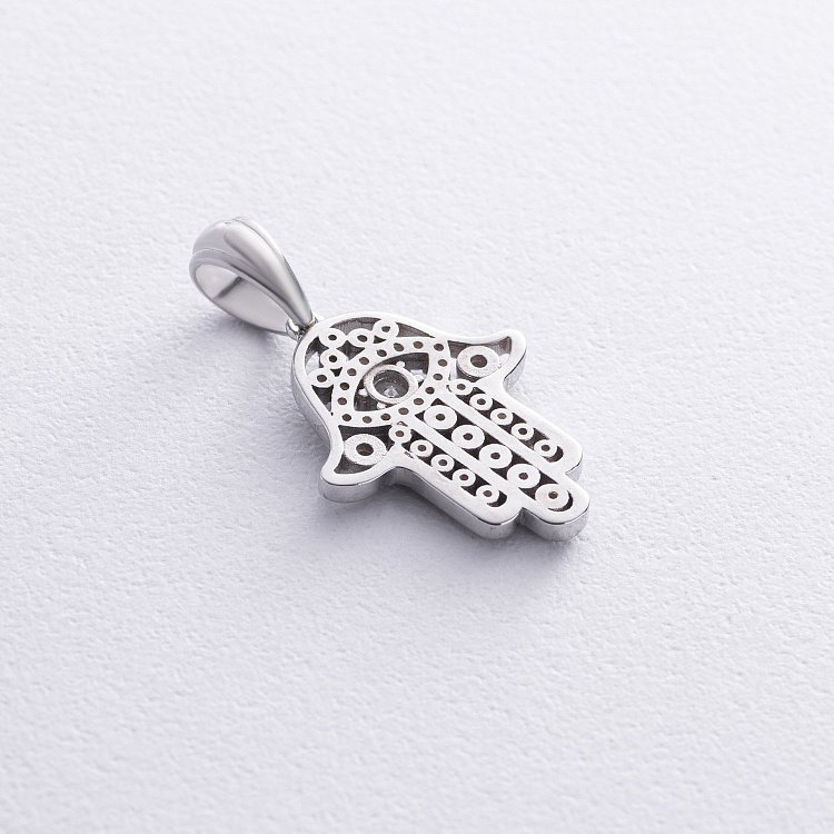 Срібний кулон "Хамса" з фіанітами 1188 від ювелірного магазину Онікс - 1