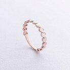 Золотое кольцо "Сердечки" к08087 от ювелирного магазина Оникс - 2