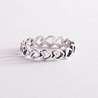 Серебряное кольцо "Сердечки" 112642 от ювелирного магазина Оникс - 2
