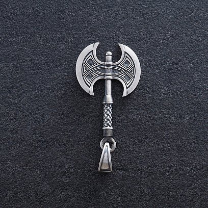 Серебряный кулон "Двойной топор" 7049 №9