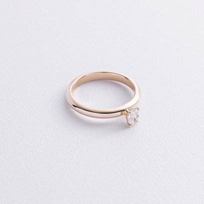 Заручальна каблучка з діамантом (жовте золото) кб0538м №2