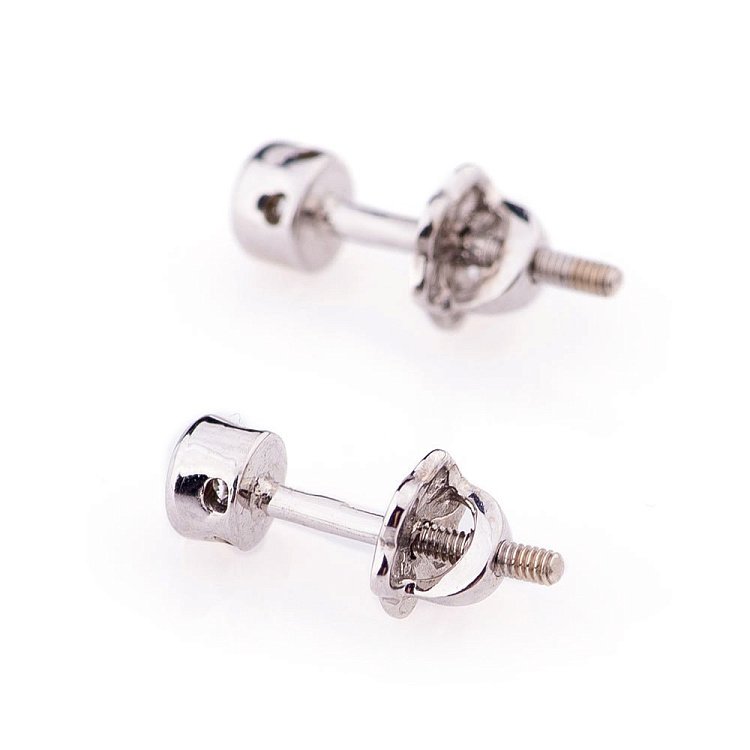 Золотые серьги-пусеты с фианитами 3мм с04062 от ювелирного магазина Оникс - 1