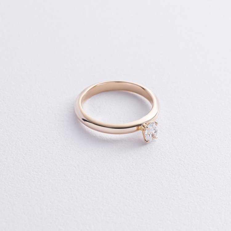 Заручальна каблучка з діамантом (жовте золото) кб0538м від ювелірного магазину Онікс - 1