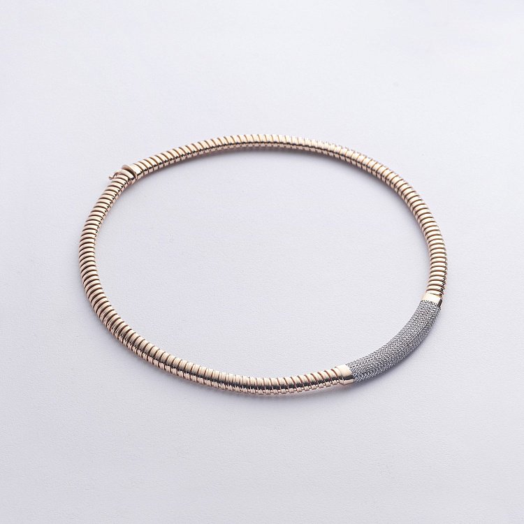 Золотое колье "Diana" с фианитами кол01493 от ювелирного магазина Оникс