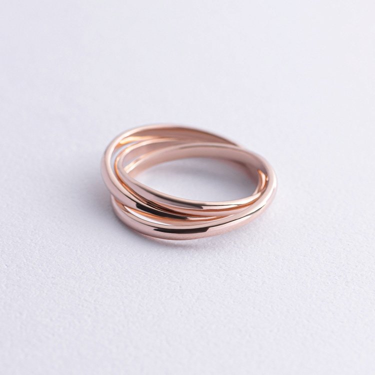 Золота каблучка "Кругообіг" (потрійна) обр00241 від ювелірного магазину Онікс - 4